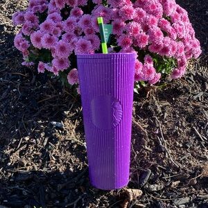 Starbucks Glow In The Dark Purple Pleaded Tumbler Brand New perfect addition